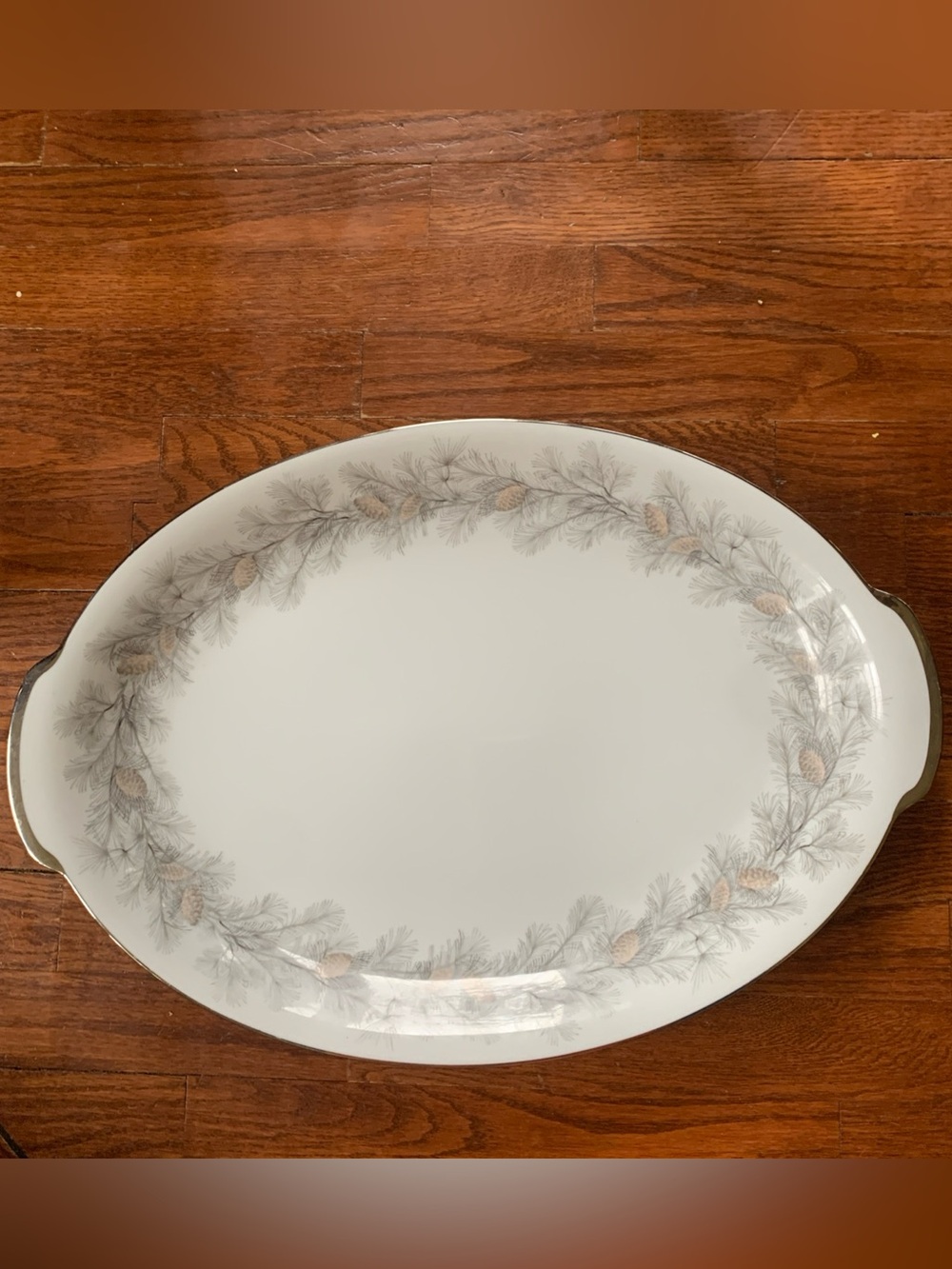 Vintage Sango China Sierra Pines Large Ceramic Platter c1960s Made in Japan 6608